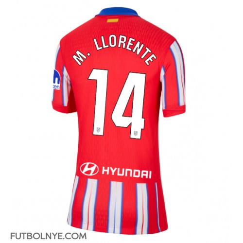 Camiseta Atletico Madrid Marcos Llorente #14 Primera Equipación para mujer 2024-25 manga corta